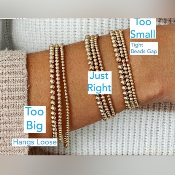 Gold (14K) Filled & Pearl Bracelet Stacks;  Set of 5; Sweat & waterproof.    #2 - Picture 4 of 5